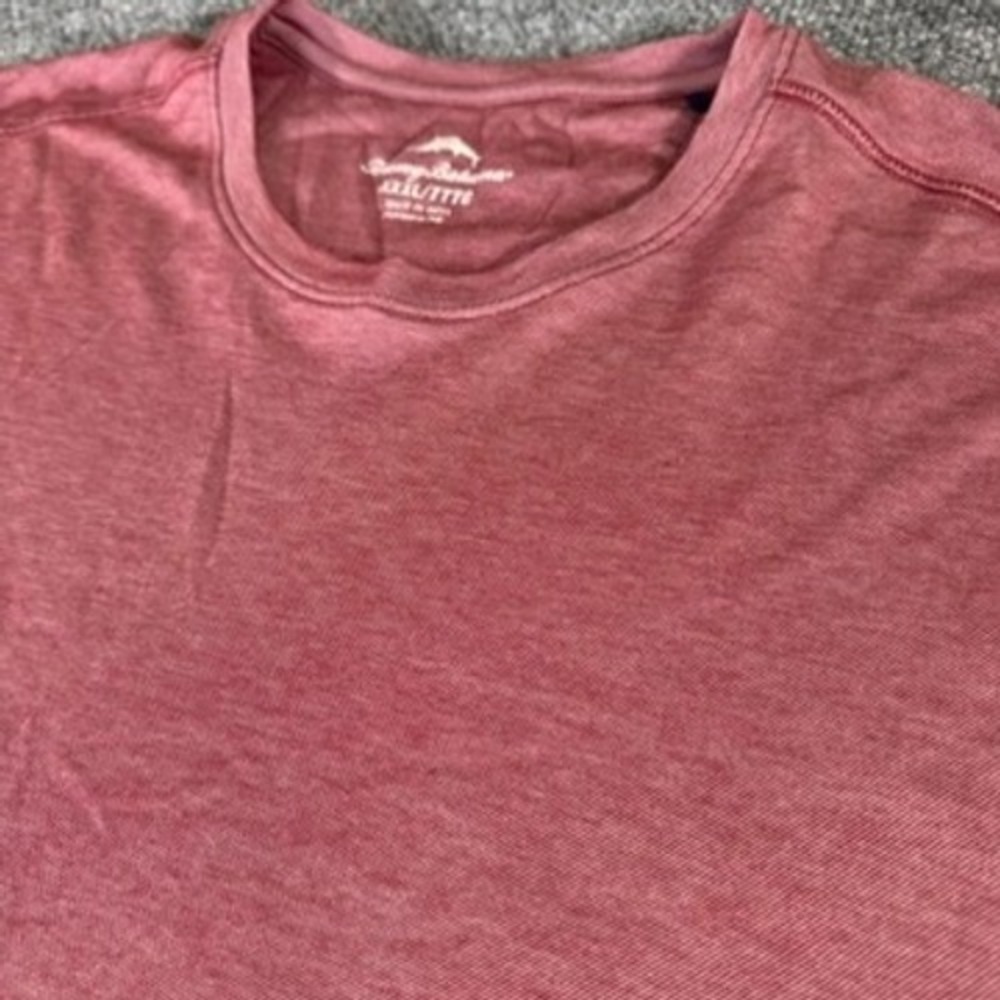 Tommy Bahama Long Sleeve T-Shirt Mens XXXL Red Supima Cotton Relaxed Fit Crew